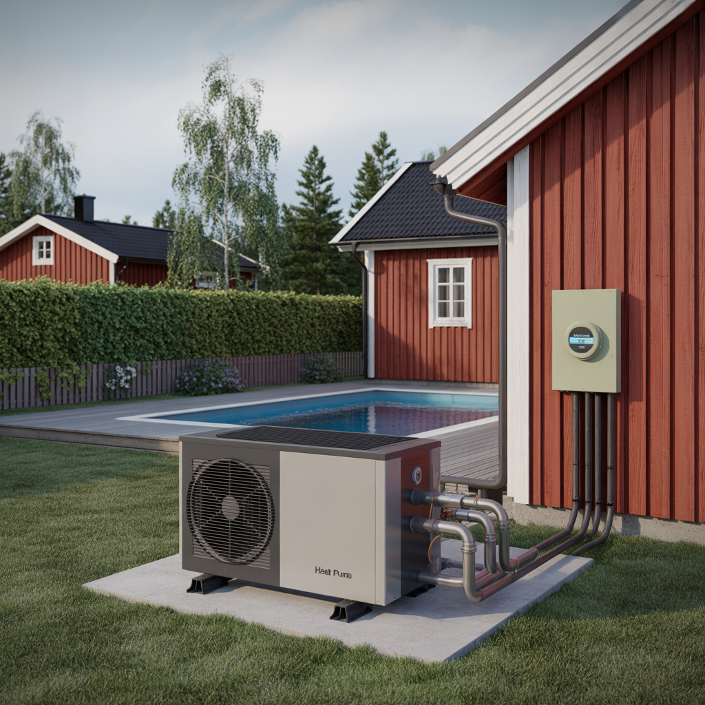 varmepump for pool dimensionering ljudniva och kostnad